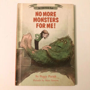 Vtg 1981 No More Monsters For Me An  I Can Read Book by Peggy Parish HC
